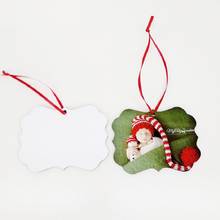 30 peças decorações personalizadas de natal, suprimentos para festas, mdf, ornamento de suspensão em branco para natal 2024 - compre barato