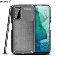 Para Huawei Honor V30 funda amortiguador suave TPU textura de fibra de carbono funda de teléfono Honor V30 Fundas para Huawei Honor V30 Pro funda 2024 - compra barato