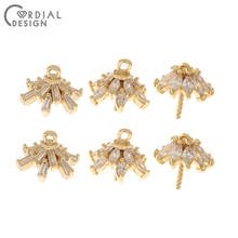 Cordial Design 20Pcs Jewelry Accessories/Hand Made/CZ Charms/Genuine Gold Plating/DIY/Pendant/Earrings Findings & Components 2024 - buy cheap