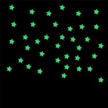 100 шт. Светящиеся Настенные стикеры s светится в темноте, наклейки со звездами, наклейки для детских комнат, цветные флуоресцентные наклейки, домашний декор 2024 - купить недорого