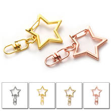 10pcs/lot New Cute Star Pentagram Hollow Key Chain Key Ring keychain DIY Lobster Clasp Jewelry Accessories 2024 - buy cheap