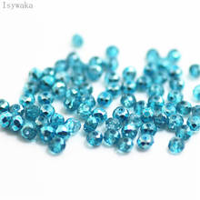 Isywaka Ran lake-cuentas de cristal facetado, espaciador suelto, redondo, fabricación de joyas, 3x4mm, 145 Uds. 2024 - compra barato