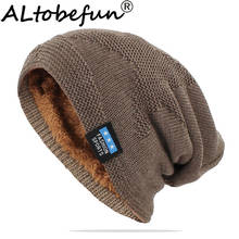ALTOBEFUN Women Skullies Beanie Winter Hat Faux Fur Warm Knitted Baggy Thick Hat Adult Beanies Knit Hat For Men Caps BHT140 2024 - buy cheap