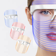 Фотонная терапевтическая маска для лица, 3 цвета, со светодиодсветильник кой, Прыщи против морщин инструмент для спа-процедур, лечение, уход за кожей лица 2024 - купить недорого