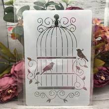 26*17cm Bird Cage DIY Layering Stencils Wall Painting Scrapbook Coloring Embossing Album Decorative Template 2024 - buy cheap