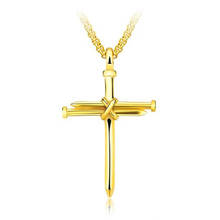 Classic Retro Nail Cross Pendant Necklace For Man Punk Style Stainless Steel Pendant Gold Black  Jewelry Man Party Gifts 2024 - buy cheap