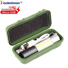 Portable COB LED Flashlight USB Rechargeable Torch Zoom LED Torch Powerful Flashlight Super with Built-in Battery USB Cable 2024 - buy cheap