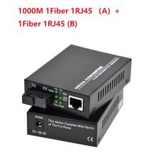 1 Pair 10/100/1000M Fiber Optic Transceiver 1 Fiber port  1RJ45 port A and B Single-Mode Optical Fiber Media Converter 2024 - buy cheap