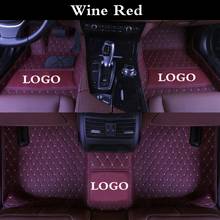 Car Floor Mats for Smart Fortwo Forfour Custom Leather Waterproof All Weather Automobile Carpet Cover Rugs Liners Pads Wine Red 2024 - buy cheap
