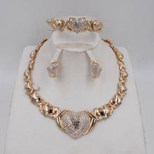 Высокое качество Ltaly 750 золотой цвет набор украшений для женщин африканские бусы ювелирные изделия модное ожерелье набор серьги ювелирные изделия 2024 - купить недорого