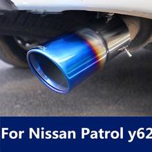 Car accessories Rear Tail pipes trims Tail pipes Decorative stickers muffler exhaust pipe tail throat For Nissan Patrol y62 2024 - buy cheap