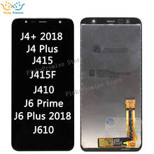 Оригинальный ЖК-дисплей для Samsung Galaxy J4 + 2018 J4 Plus J415 J415F J410 J6 Prime J6 Plus 2018 J610, сенсорный экран, датчик + комплект 2024 - купить недорого