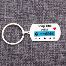 Personalized Favorite Song Keyrings Custom Spotify Code Keychain Music Teacher Boyfriend Girlfriend Gift Key Holder Charm 2024 - buy cheap