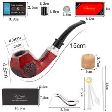 Handmade Nature Rose Wood Straight Smoking Pipe Round RoseWood Tobacco Wooden Pipe Gift Set 2024 - buy cheap