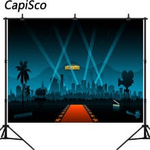 Каписко голливудский красный ковер фон для фотосъемки, показывающий время, Вечерние Декорации для детской фотосъемки, студийный реквизит 2024 - купить недорого