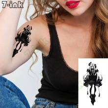Tattoo Sticker Black Cartoon Pretty Girl Loli Waterproof Temporary Arm Hand Body Art Flash Fake Tattoo For Man Woman Kid 2024 - buy cheap