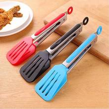 1PCS Stainless Steel Kitchen Tongs BBQ Clip Clamp Salad Bread Cooking Food Serving Tongs Outdoor Non-slip Cooking Accessories 2024 - buy cheap