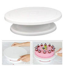 Вращающаяся круглая пластиковая пластина для торта, нескользящая подставка «сделай сам» для украшения торта, поворотный стол, кухонные инструменты для выпечки 2024 - купить недорого