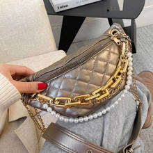 Thick Chain Waist Bag Women Leather Fanny Pack Luxury Brand Shoulder Crossbody Bags Fashion Mini Waist Belt Bag Girls Chest Bags 2024 - buy cheap