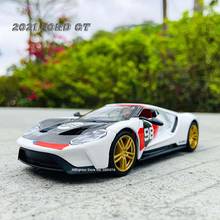 Bburago-caixa de brinquedo automotivo, 1:32, 2021, ford gt, correia de exibição em acrílico, modelo de carro, molde, brinquedo para crianças, presentes para meninos 2024 - compre barato