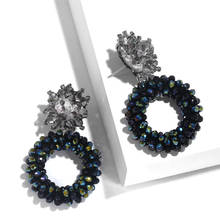 Handmade Crystal Beaded Earring for Woman Water drop Beads Statement Dangle Earrings Bohemia Ethnic Fashion Jewelry ers-q58 2024 - buy cheap