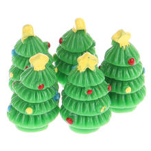 5pcs Christmas Xmas Tree Miniature Figurine Dollhouse Craft Garden Ornament Miniature Plant Pot Decor Micro Landscape Decoration 2024 - buy cheap