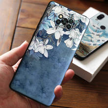 Funda para Xiaomi Poco X3 NFC, cubierta de silicona suave, negra, 3D, flor 2024 - compra barato