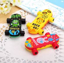 24pcs/lot Kawaii Skateboard design Detachable Eraser funny students' gift kids's Puzzle Toy office school Stationery supplies 2024 - buy cheap