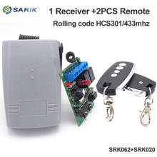 Receptor de control remoto para puerta de garaje, 2 canales, 433MHZ, receptor de código rodante, interruptor de control remoto 2024 - compra barato