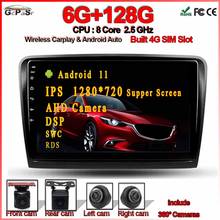 Rádio automotivo, android 11, 6 gb + 128 gb, 2din, multimídia, para skoda superb 2 b6 2002-2013, reprodutor de vídeo, navegação gps, dvd, bt, wi-fi 2024 - compre barato