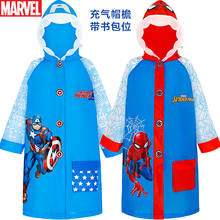 Disney-chubasquero para niños, saco escolar de spiderman, Capitán, poncho grueso, chaqueta de lluvia 2024 - compra barato