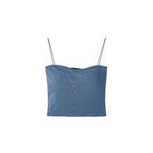 Top corto de vacaciones, camisola de verano para mujer, camisola corta informal de color sólido 2024 - compra barato