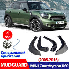 Para-lamas para mini countryman r60, acessórios automotivos para para-lamas contra lama e para-lamas traseiro 4 peças 2008-2016 2024 - compre barato