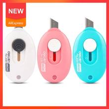 1Pc Cute Letter Opener Color Mini Portable Utility Paper Office Stationery Cutting Blade Razor Paper Knife N1Z2