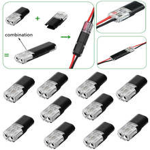 Cable Connector 10pcs Spring Quick Connector Cable Clamp Block 2 Way Terminal With No Soldering No Screws Easy Fit For Led Strip 2024 - buy cheap