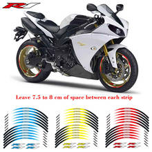 New high quality 12 Pcs Fit Motorcycle Wheel Sticker stripe Reflective  Rim For Yamaha YZF R1 2024 - buy cheap