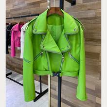 Women Coats Genuine Leather 2020 Fashion Autunm Winter Lady Bomber Motorcycle 100% Sheepskin Jackets High Quality Soft H813 2024 - buy cheap