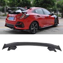 Fibra de carbono spoiler traseiro cauda asa bota para honda civic fk7 fk8 hatchback 5 porta só 2024 - compre barato