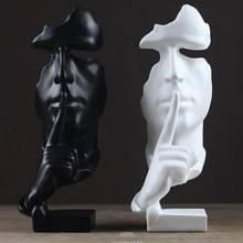 Creative Abstract Silence Art Statue Home Furnishings Simple and Stylish Resin Home Decoration 2024 - buy cheap