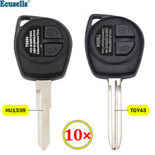 Carcasa para mando a distancia de 2 botones para Suzuki SX4 Swift Alto Ignis Splash Wagon, hoja sin cortar HU133 o TOY43, 10 unids/lote 2024 - compra barato