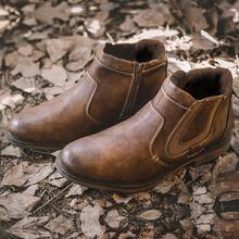 REETENE/модные кожаные ботинки; Мужские повседневные ботильоны в байкерском стиле; Классические мужские ботинки на шнуровке в винтажном стиле; Осенняя обувь; Размеры 39-48 2024 - купить недорого
