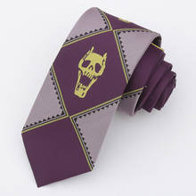 Аниме JoJo странные приключения галстук запонки для косплея Аксессуары Человек убийца королева Кира Yoshikage череп шеи галстук-бабочка на Хэллоуин 2024 - купить недорого