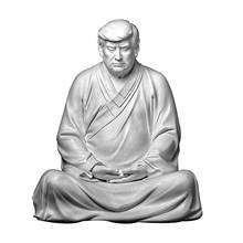 Estatua mediadora de resina Zen Trump, decoración de jardín, figuritas Trump, adornos de mesa, estatua de Buda Trump, decoración de coche, regalo único 2024 - compra barato