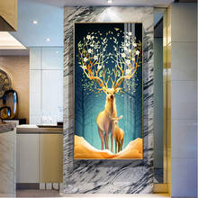 Elk Animal rich Tree 5D Diy Diamond Painting abstract golden deer diamond embroidery full mosaic cross stitch kit stickerZP-1706 2024 - buy cheap