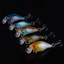 5pcs Fishing Lure 4cm/4.6g Topwater Crank Bait 5 Color Hard Bait Artificial Wobbler Plastic Fishing Tackle With 6# Hooks 3D Eyes 2024 - buy cheap