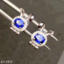 KJJEAXCMY fine jewelry natural sapphire 925 sterling silver women earrings new Ear Studs support test classic 2024 - buy cheap