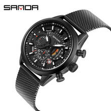 Fashion Sanda Top Brand Luxury Men's Watch 30m Waterproof Date Clock Male Sport Men Quartz Casual Wrist Relogio Masculino 2024 - buy cheap