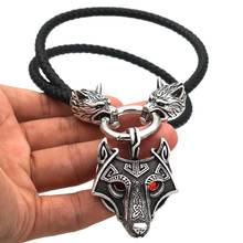 Nostalgia Norse Wolf Amulet Charm Long Chain Big Necklace Viking Pendants Talisman Wicca Pagan Jewelry 2024 - buy cheap