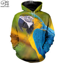 PLstar Cosmos Animal Parrot Flower Bird Tracksuit Retro NewFashion Funny Streetwear 3DPrint Zipper/Hoodies/Sweatshirts/Jacket 22 2024 - buy cheap