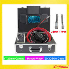 Double 17 23mm endoscope borescope snake inspection video camera system 7'TFT Monitor 17mm Camera head DVR Battery Recharegable 2024 - buy cheap